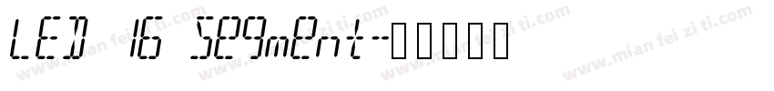 LED 16 Segment字体转换